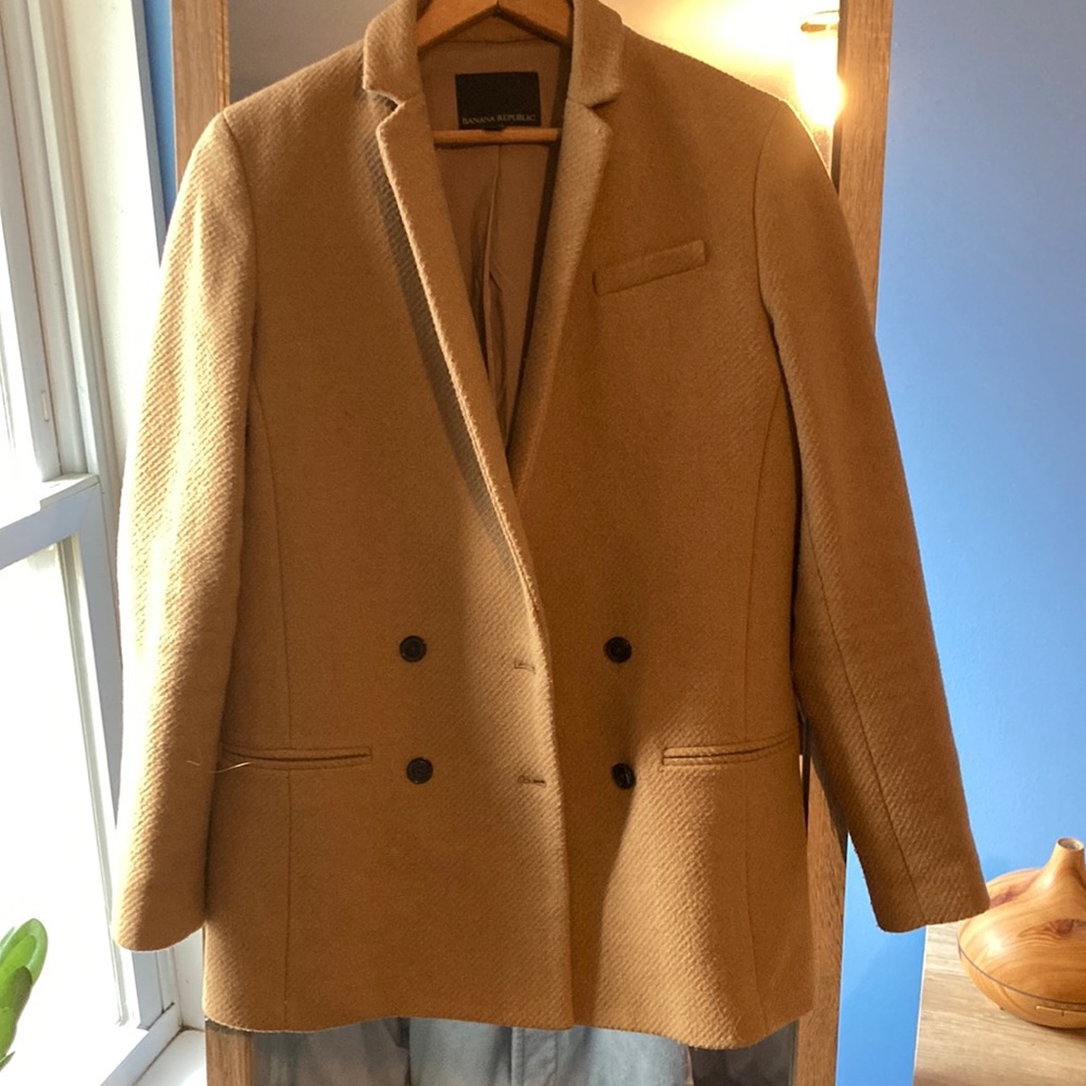 Camel wool blend blazer.  Hardly worn.